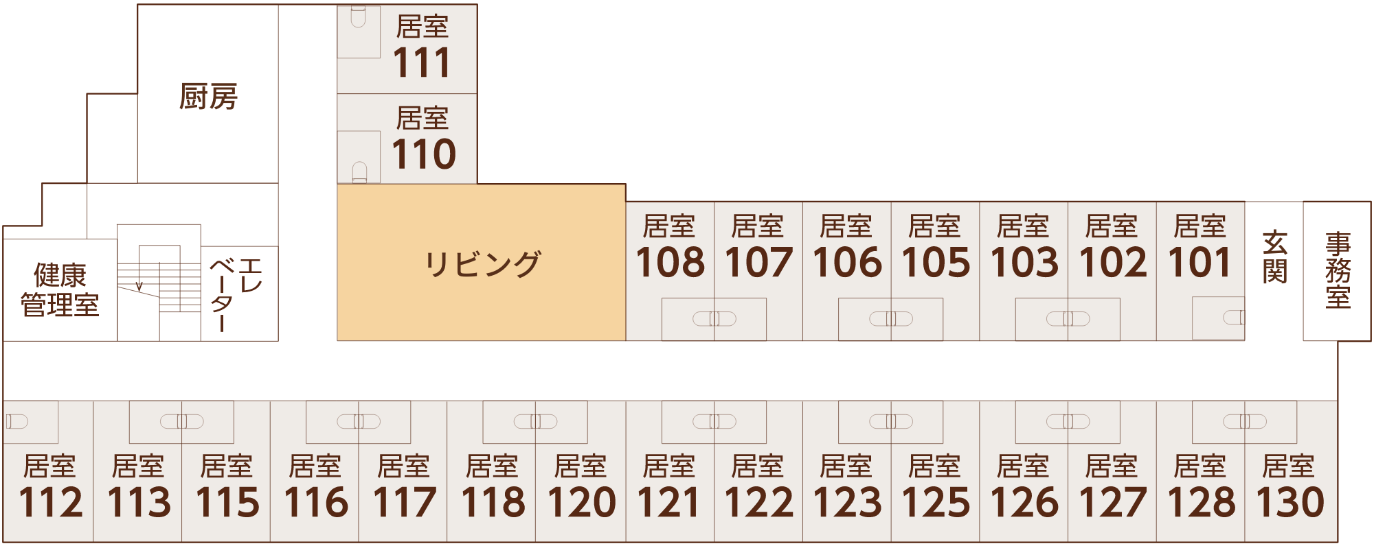 1階のフロアマップ