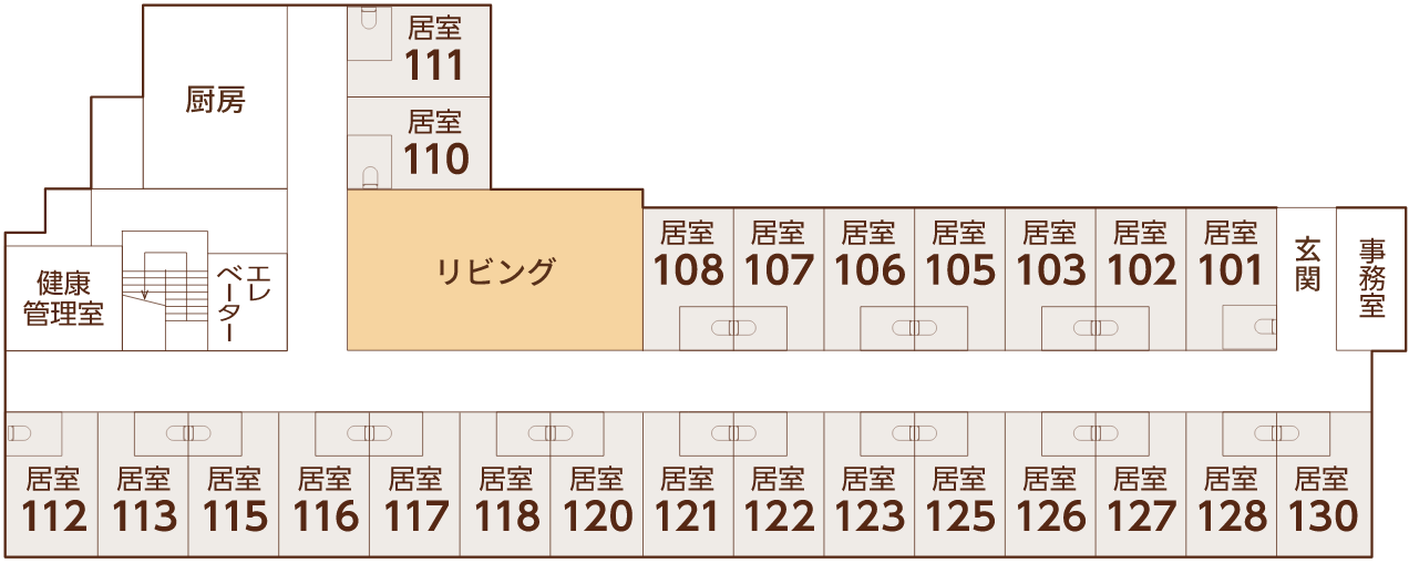 1階のフロアマップ