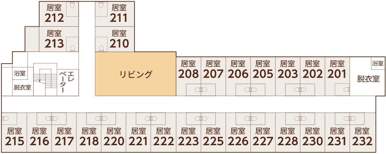 2階のフロアマップ